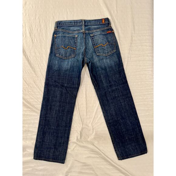 7 For All Mankind Straight Leg Jeans Men’s 33 Relaxed 100% Cotton Premium Y2K - Picture 8 of 16